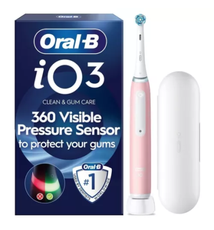 Oral-B – Brosse à dents électrique iO3 Series Rose, 1 unité