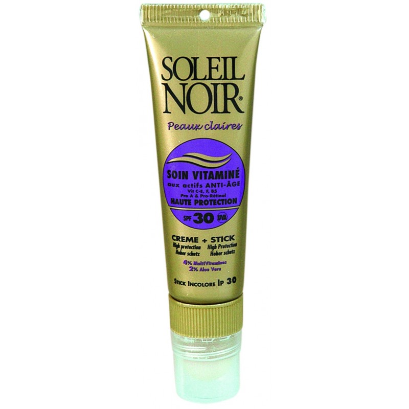 Soleil Noir Soin Vitaminé Crème SPF30 tube 20 ml + Stick Spf 30 2 g