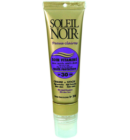 Soleil Noir Soin Vitaminé Crème SPF30 tube 20 ml + Stick Spf 30 2 g