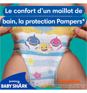 Pampers – Splashers Couches-culottes de bain Taille 5-6 (14+ kg), 10 unités