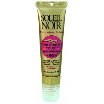 Soleil Noir Soin Vitaminé Crème SPF50 tube 20 ml + Stick Spf 30 2 g