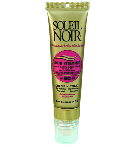 Soleil Noir Soin Vitaminé Crème SPF50 tube 20 ml + Stick Spf 30 2 g