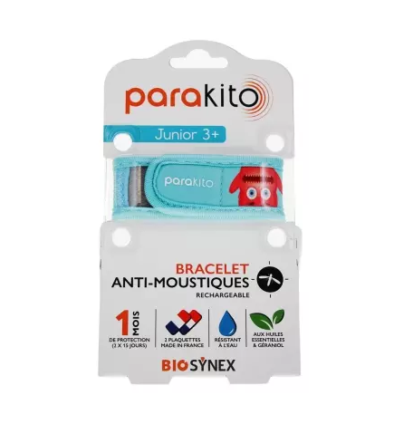 Parakito – Kids Monstre Bracelet anti-moustiques rechargeable, 1 unité