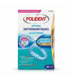 Polident – Nettoyant appareils orthodontiques et gouttières, 36 comprimés