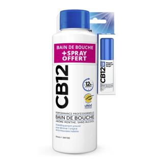 CB12 – Bain de bouche menthe sans alcool + spray 15 ml offert, 500 ml