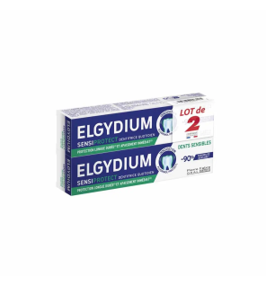 Elgydium – Dentifrice dents sensibles au Fluorinol lot de 2 x 75 ml