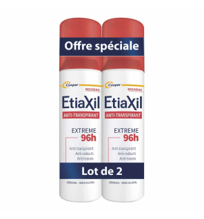 Etiaxil – Anti-transpirant Aérosol Extrême 96h, 2 x 150 ml