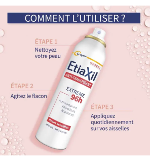 Etiaxil – Anti-transpirant Aérosol Extrême 96h, 2 x 150 ml