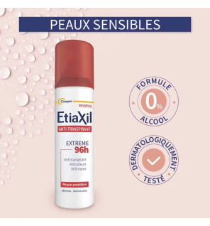 Etiaxil – Anti-transpirant Aérosol Extrême 96h, 2 x 150 ml