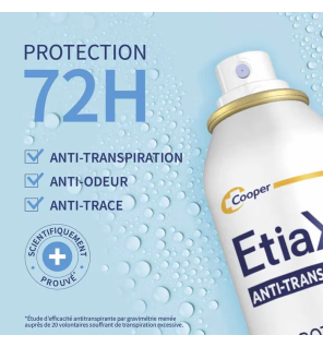 Etiaxil – Déodorant Anti-transpirant 72h Aérosol Anti-traces, 2 x 150 ml