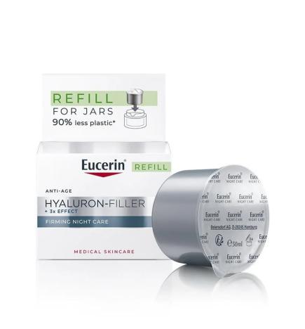 Eucerin – Hyaluron-Filler 3x Effect Soin de Nuit Recharge, 50 ml