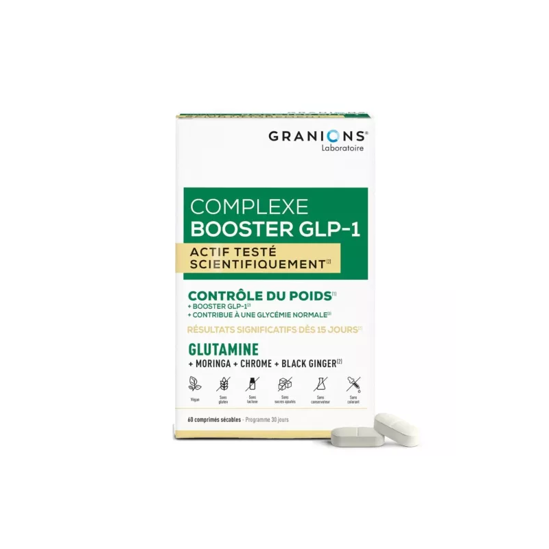 Granions – Complexe Booster GLP-1 Contrôle du Poids, 60 comprimés Granions – Complexe Booster GLP-1 Contrôle du Poids, 60 comprimés