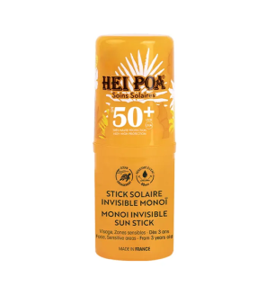 Hei Poa – Stick solaire invisible SPF50 au monoï, 15 g