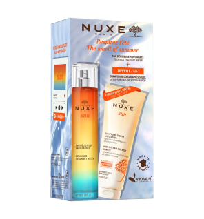 Nuxe – Sun eau délicieuse parfumante + shampooing douche après-soleil, 100 ml + 200 ml
