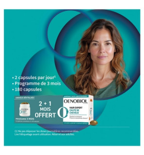 Oenobiol – Hair Expert fortifiant intégral cheveux & ongles, 3 mois (2 mois + 1 offert)