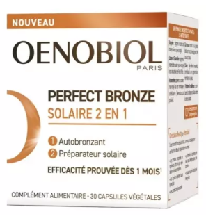 Oenobiol – Perfect Bronze solaire 2-en-1, 30 capsules