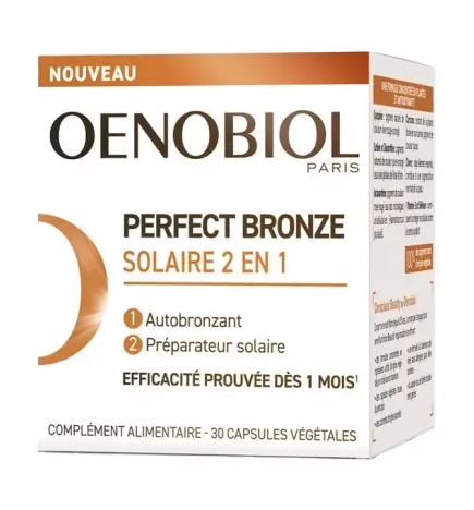 Oenobiol – Perfect Bronze solaire 2-en-1, 30 capsules
