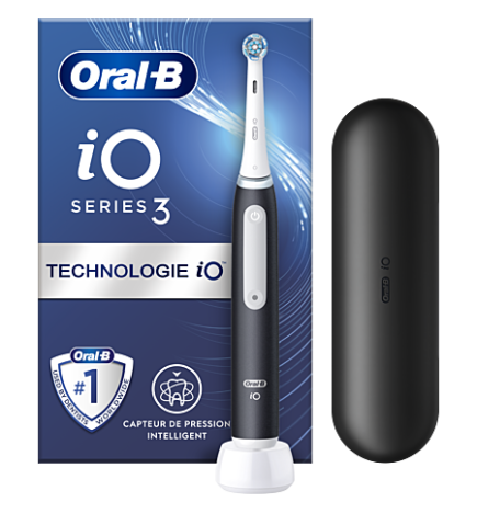 Oral-B – Brosse à dents électrique iO 3 noir mat, 1 unité