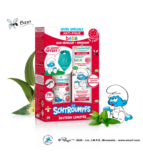Puressentiel – Duo répulsif apaisant bébé Schtroumpfs, 2 produits
