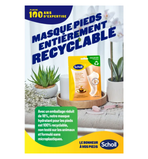 Scholl –  Expertcare Masque Nourrissant au Miel de Manuka Pieds Secs, 1 paire