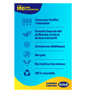 Scholl –  Expertcare Masque Nourrissant au Miel de Manuka Pieds Secs, 1 paire