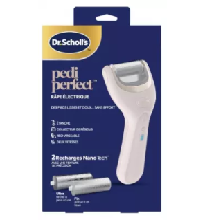 Scholl – Pedi Perfect Râpe Électrique + 2 Rouleaux Recharges Nano-Tech