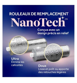 Scholl – Pedi Perfect Râpe Électrique + 2 Rouleaux Recharges Nano-Tech