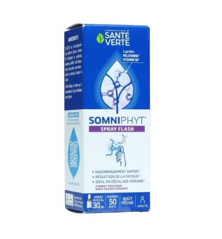 Santé Verte – Somniphyt Mélatonine Spray Flash, 30 ml