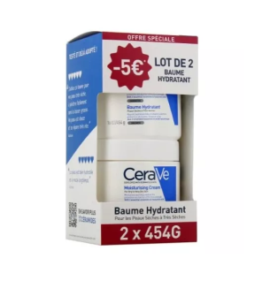 CeraVe – Baume Hydratant Visage et Corps, lot de 2 x 454 g