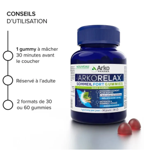 Arkopharma – Arkorelax Sommeil Fort gummies, 60 gummies
