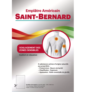 Saint-Bernard – Emplâtre américain tissu découpable, 190 x 300 mm