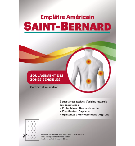 Saint-Bernard – Emplâtre américain tissu découpable, 190 x 300 mm