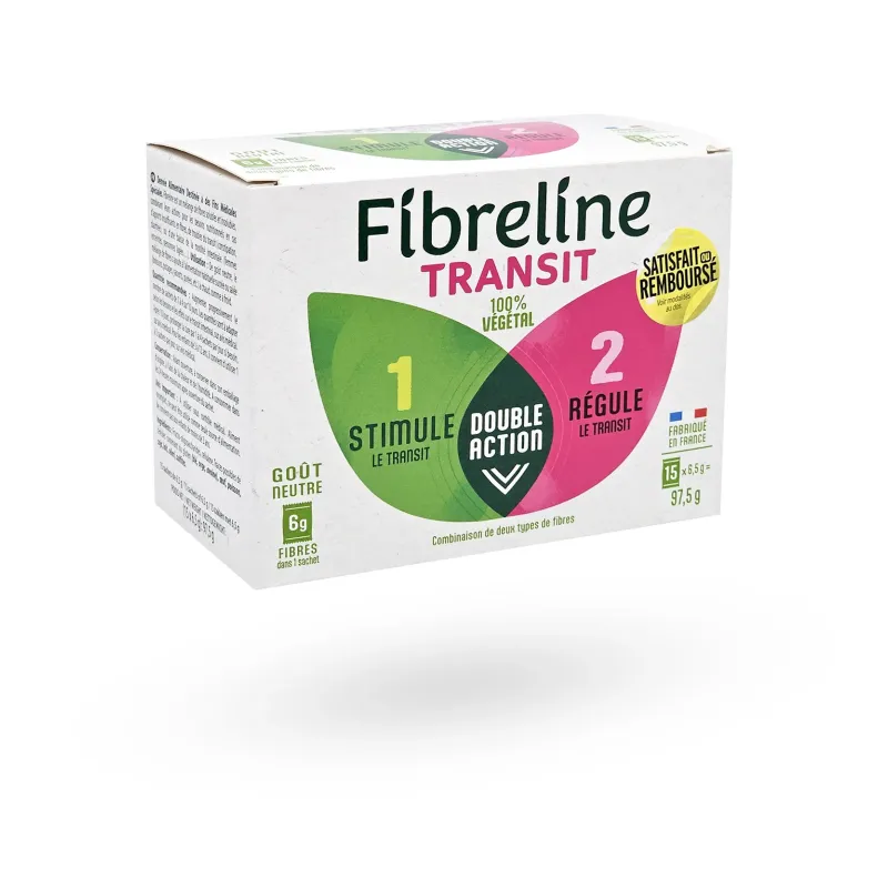 Fibreline – Transit Double Action, 15 sachets de 6,5 g Fibreline – Transit Double Action, 15 sachets de 6,5 g