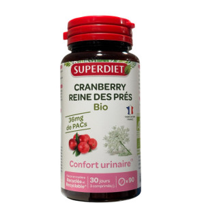 Superdiet – Cranberry Reine des Prés Bio Confort Urinaire, 90 comprimés