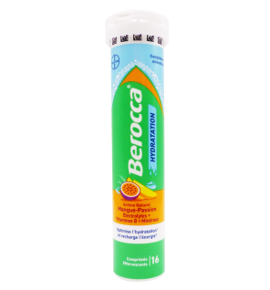 Berocca – Hydratation comprimés effervescents mangue passion, 16 comprimés