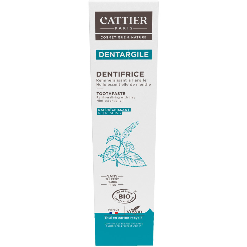 Cattier – Dentargile menthe rafraîchissant, 75 ml Cattier – Dentargile menthe rafraîchissant, 75 ml