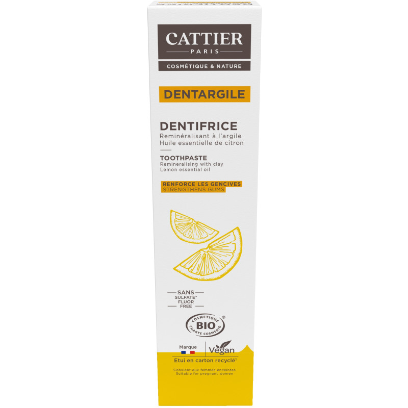 Cattier – Dentargile citron gencives, 75 ml Cattier – Dentargile citron gencives, 75 ml