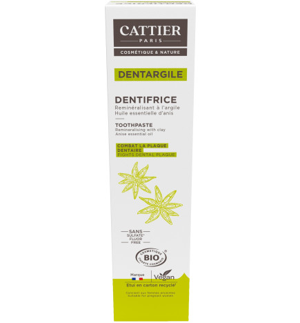 Cattier – Dentargile anis anti-plaque, 75 ml