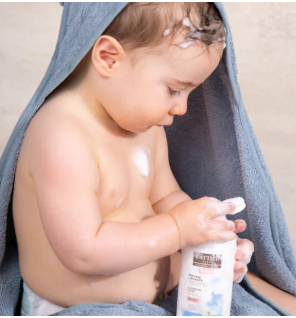 Cattier – Mousse lavante bébé bio corps & cheveux, 150 ml
