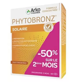 Arkopharma – Phytobronz Solaire, 60 capsules Offre Spéciale