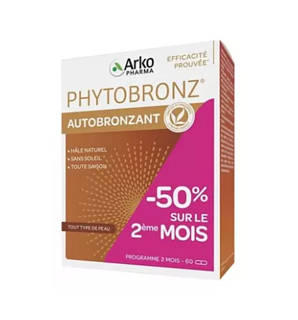 Arkopharma – Phytobronz Autobronzant, 60 gélules Offre Spéciale