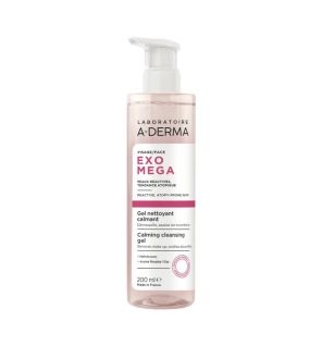 A-Derma – Exomega Gel nettoyant calmant visage peaux réactives à tendance atopique, 200 ml