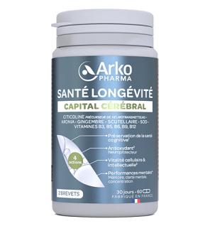 Arkopharma – Santé longévité cérébrale, 60 gélules