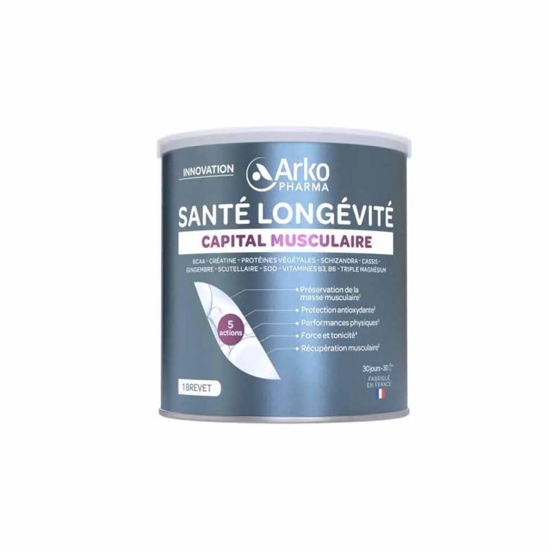 Arkopharma – Santé longévité capital musculaire, 285 g Arkopharma – Santé longévité capital musculaire, 285 g
