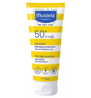 Mustela – Lait solaire très haute protection bébé enfant famille SPF50+, 100 ml