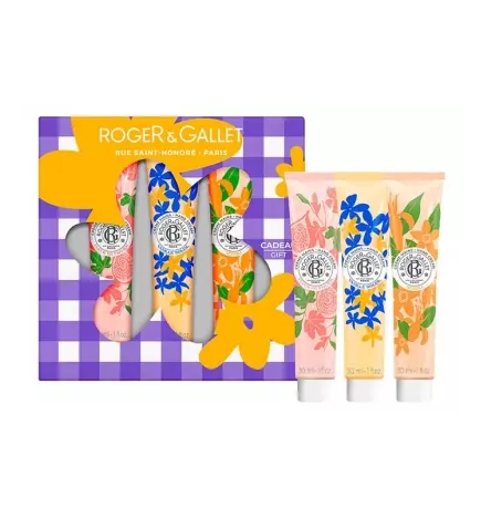 Roger & Gallet – Trio crèmes mains Fleur de Figuier, Vanille Soleil et Néroli, 3 x 30 ml
