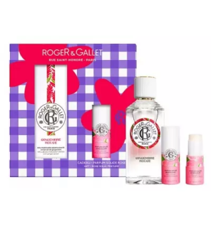 Roger & Gallet – Gingembre Rouge coffret eau parfumée bienfaisante 100 ml + parfum solide 5 g