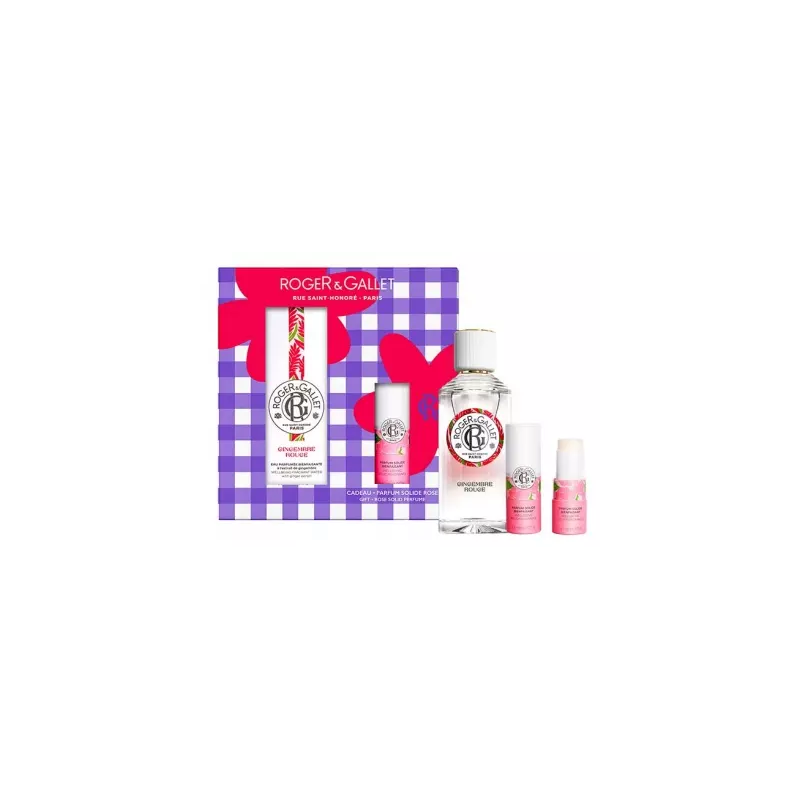 Roger & Gallet – Gingembre Rouge coffret eau parfumée bienfaisante 100 ml + parfum solide 5 g Roger & Gallet – Gingembre Rouge coffret eau parfumée bienfaisante 100 ml + parfum solide 5 g