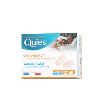 Quies – Protection auditive en cire grande taille, 10 unités