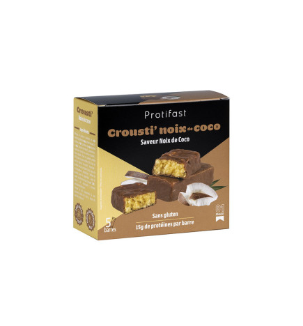 Protifast – Barre protéinée noix de coco chocolat, x5
